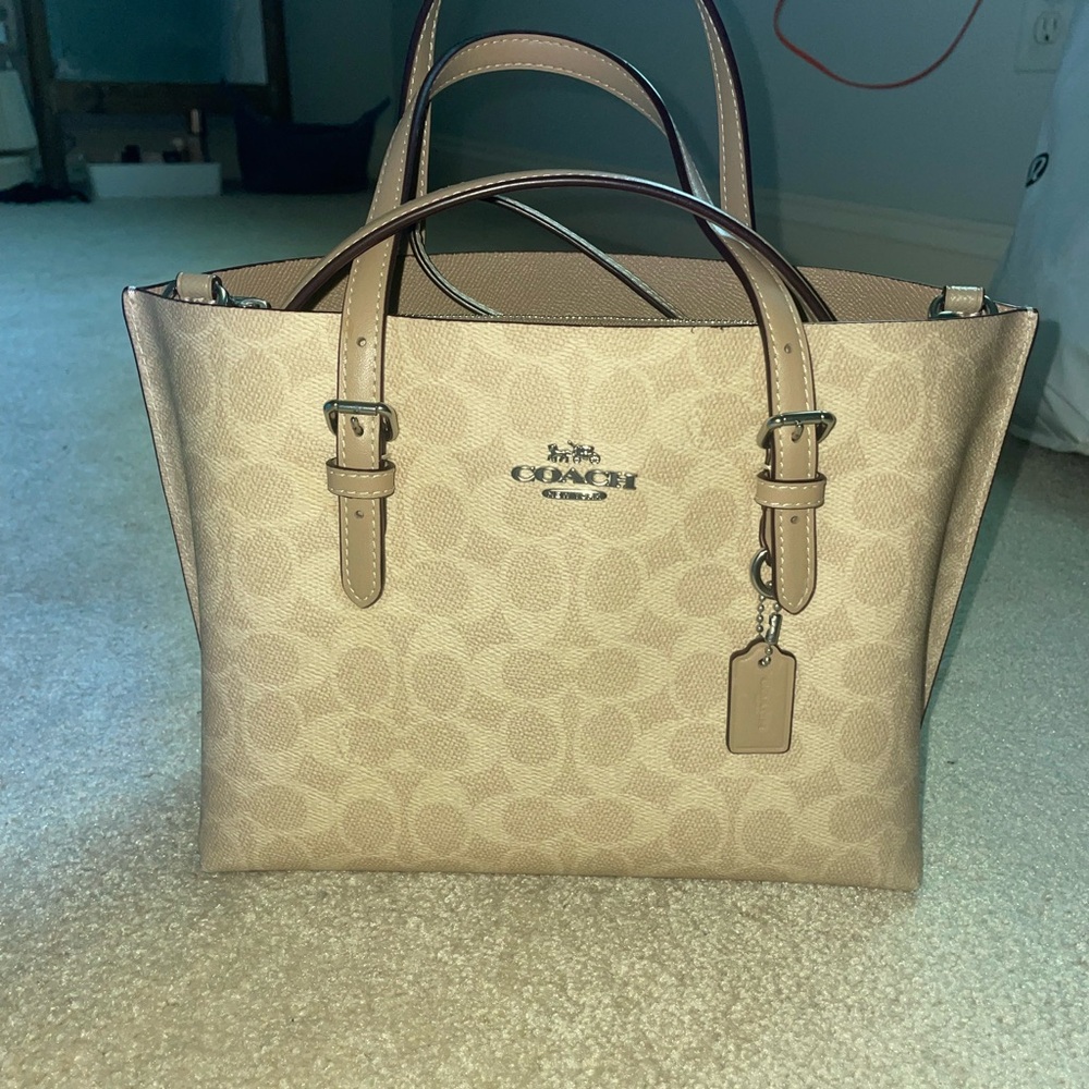 Coach Tan Shoulder Bag w/ Wristlet